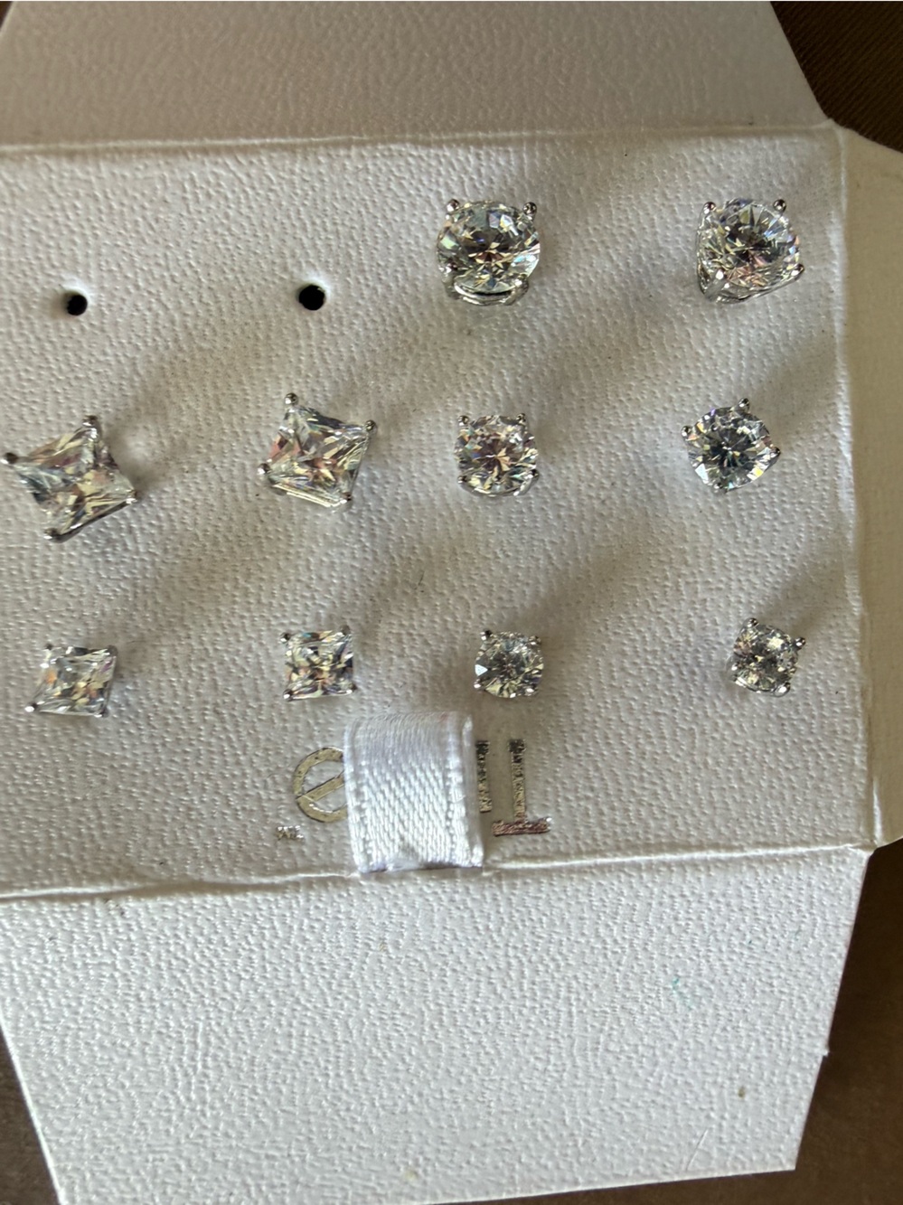 Clear Crystal Stud Earrings Set - Women's Jewelry - Picture 2 of 5